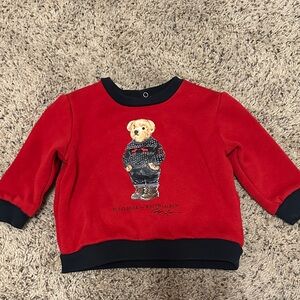 Ralph Lauren Kids Red Sweatshirt with Bear Design